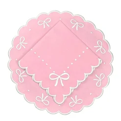 Juliet Bows Napkin in Pink, Set of 4
