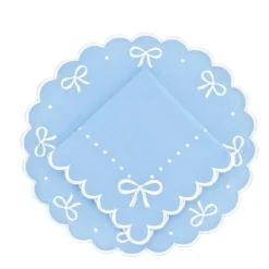 Juliet Bows Placemat - Blue, Set of 4