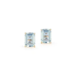 14K Blue Topaz Studs