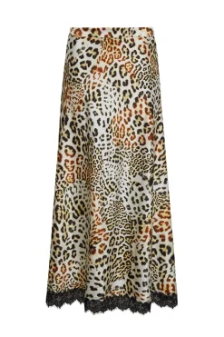 Kaia Slip Skirt in Cheetah Natural