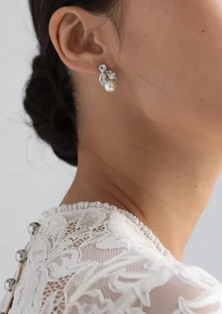 Kaide Earrings in Crystal Pearl