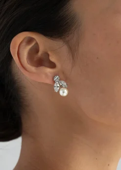 Kaide Earrings in Crystal Pearl