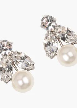 Kaide Earrings in Crystal Pearl