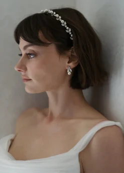 Kamila Headband in Crystal Pearl