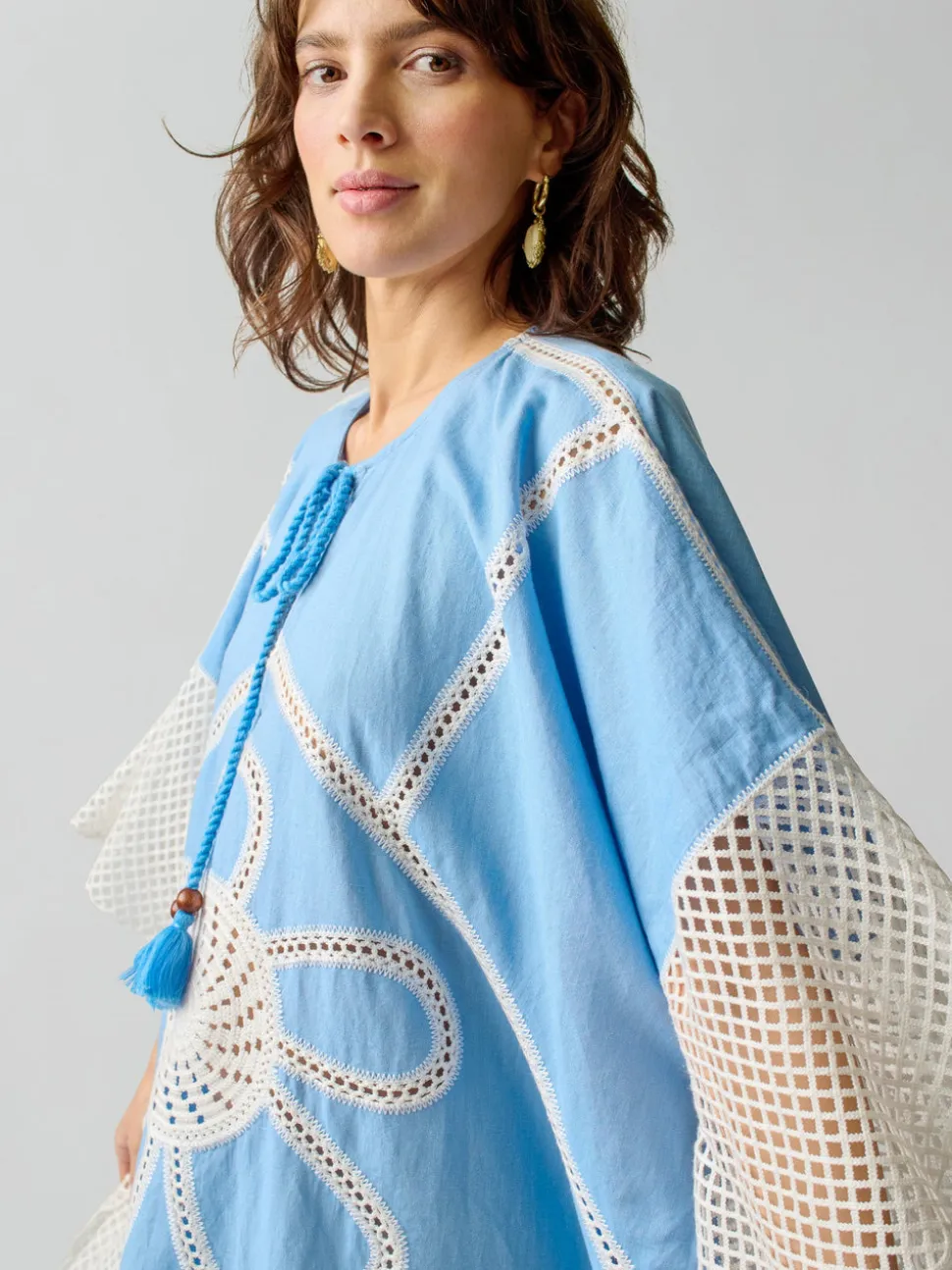Kampos Caftan in Blue Multi