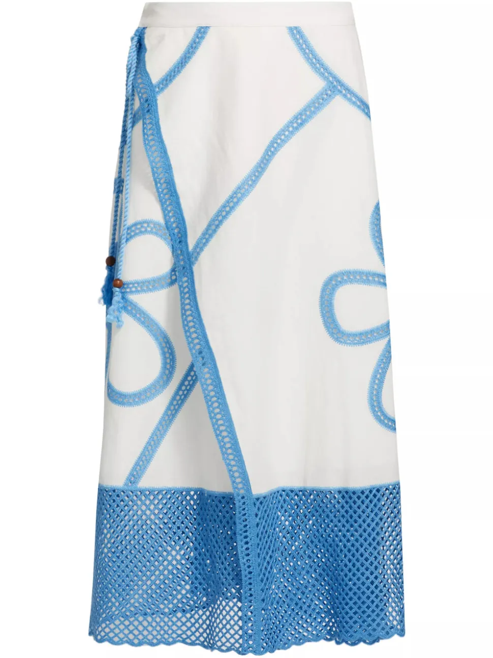 Kampos Wrap Skirt in White Multi