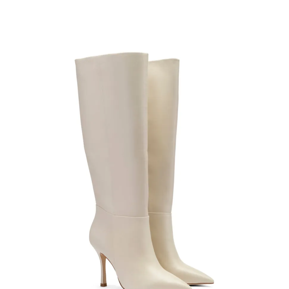 Kate Boot In Ivory Leather