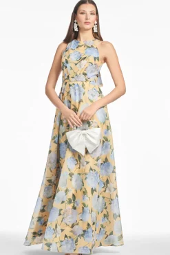 Kate Gown in Sun And Sea Peonies