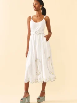 Katherine Dress in White Whimsy