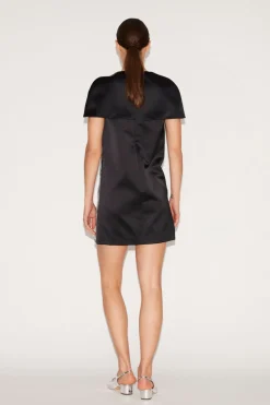 Kathy Dress Black Embroidered Duchesse