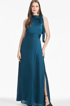 Kayla Gown in Bottle Green