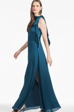 Kayla Gown in Bottle Green