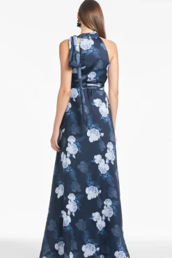 Kayla Gown in Midnight Glacial Rose