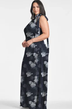 Kayla Gown in Midnight Glacial Rose