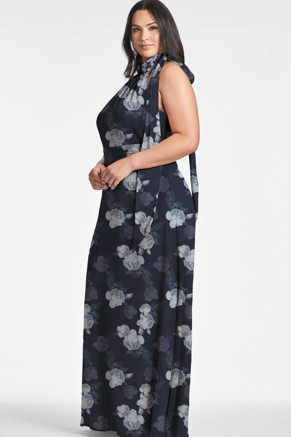 Kayla Gown in Midnight Glacial Rose