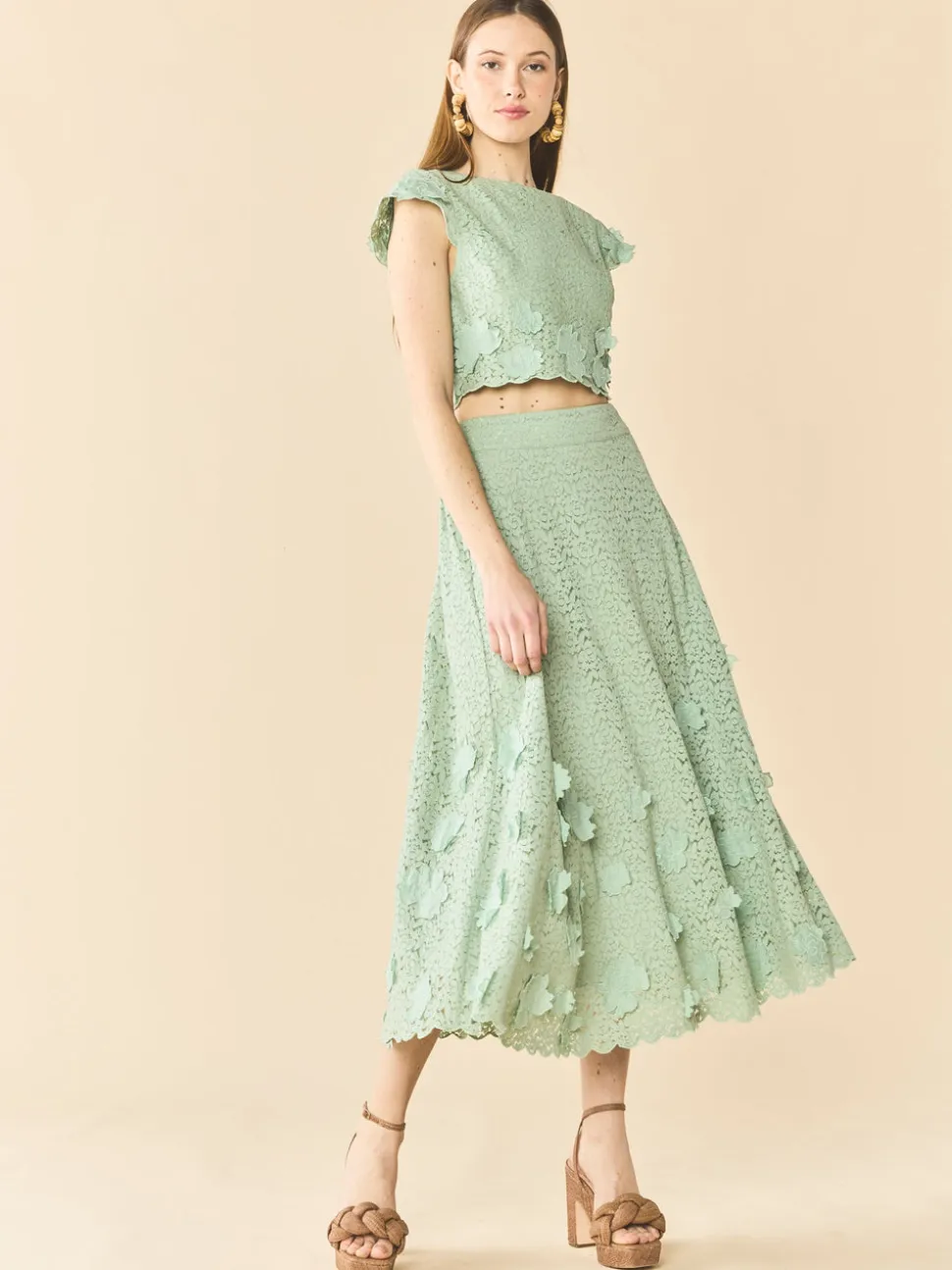 Kelly Skirt in Minty Green