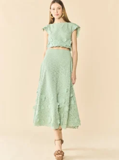 Kelly Skirt in Minty Green