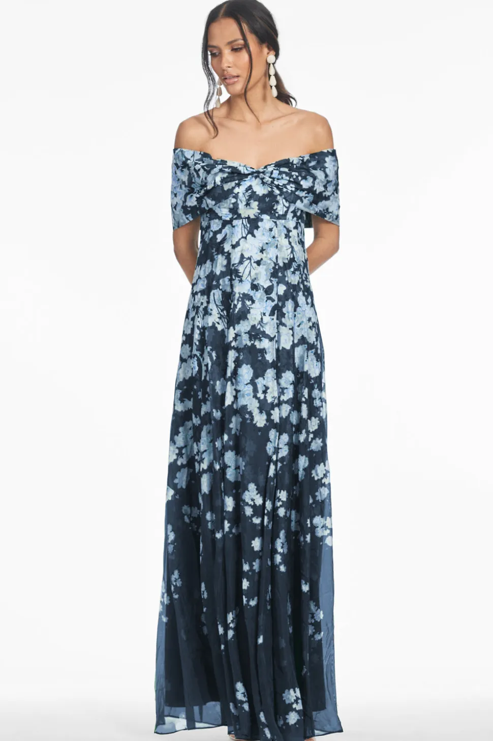 Kennedy Gown in Navy Degrade Florals