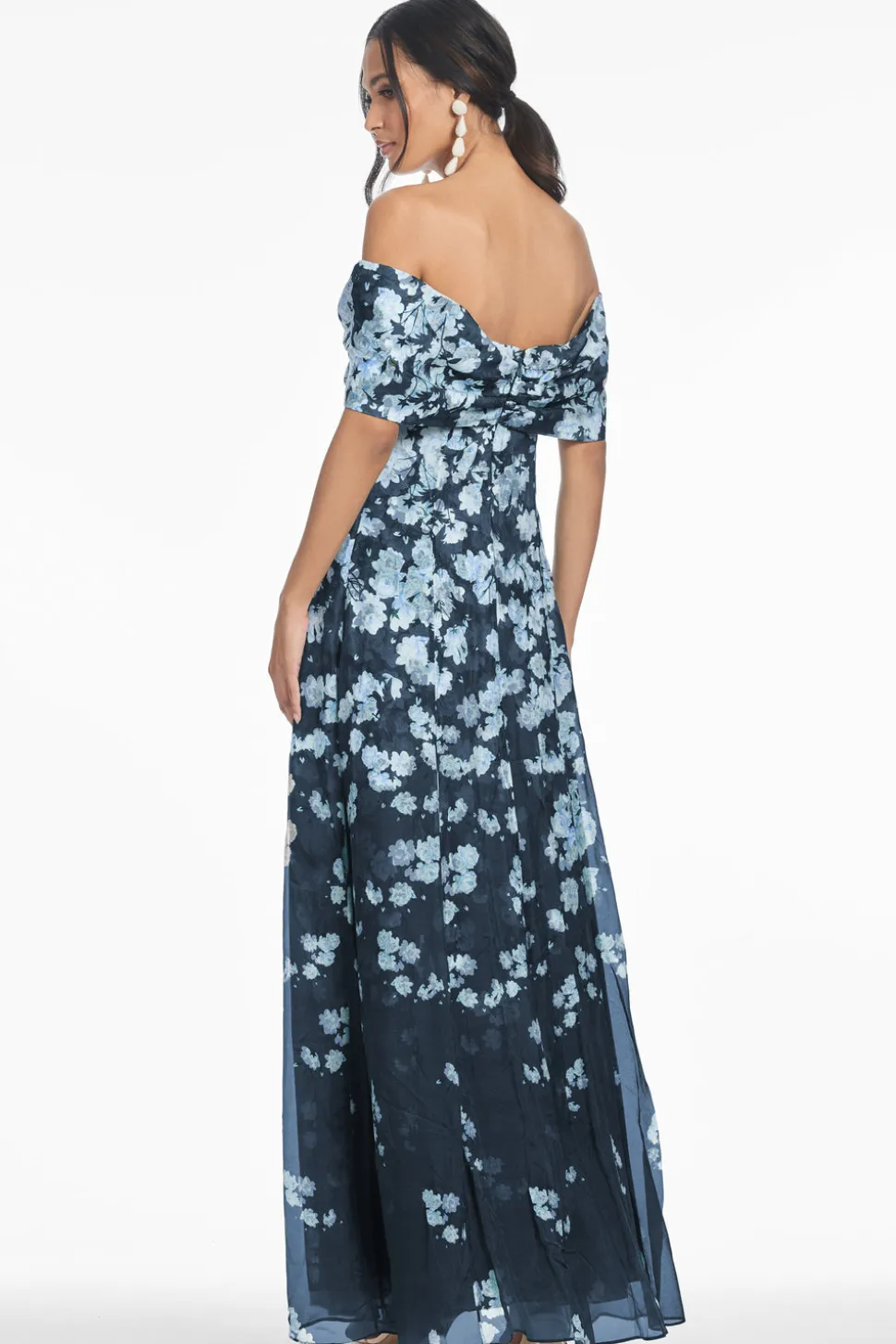 Kennedy Gown in Navy Degrade Florals