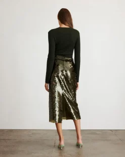 Kiah Skirt in Forset Green