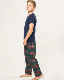 Kid's Brushed Twill Pajama Pants in Kensington Tartan