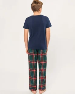 Kid's Brushed Twill Pajama Pants in Kensington Tartan