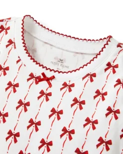 Kid’s Pima Snug Fit Pajama Set in Blissful Bows