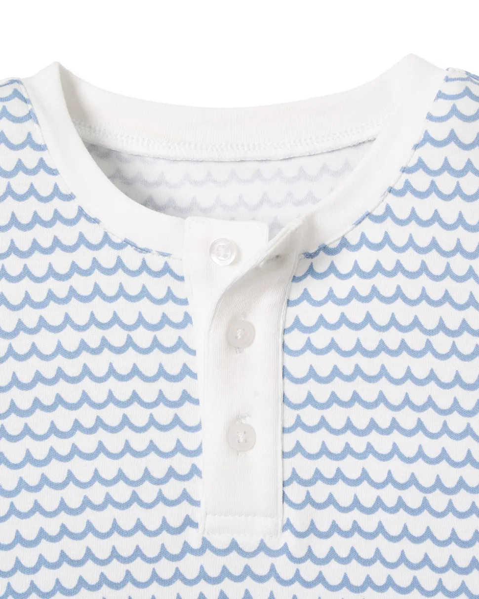 Kid’s Pima Snug Fit Pajama Short Set in La Mer