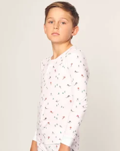 Kid’s Pima Snug Fit Pajama Set in Après Ski