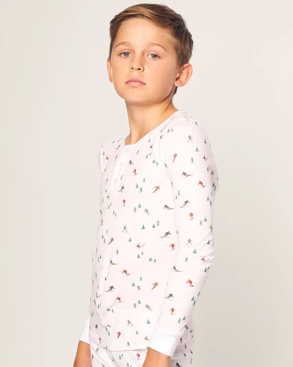 Kid’s Pima Snug Fit Pajama Set in Après Ski