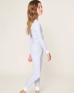 Kid’s Pima Snug Fit Pajama Set in Bluehearts
