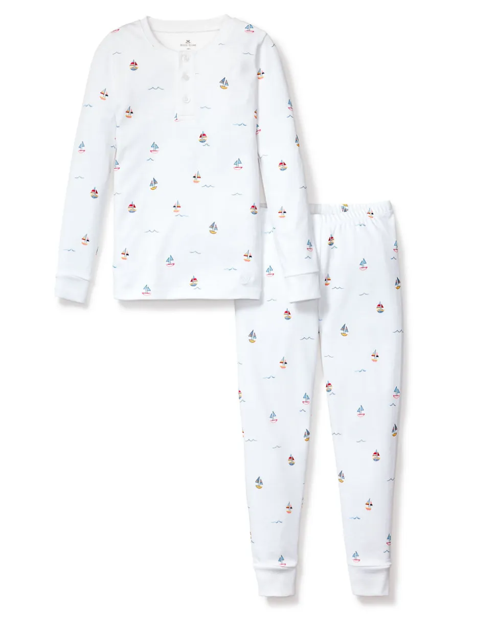 Kid’s Pima Snug Fit Pajama Set in Bateau