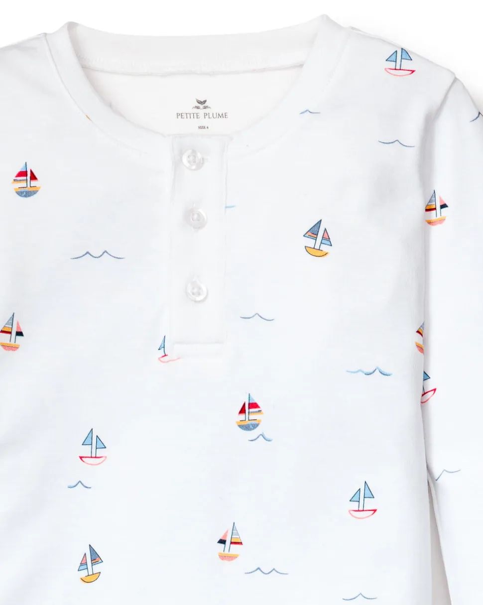 Kid’s Pima Snug Fit Pajama Set in Bateau