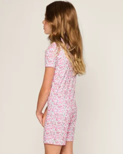 Kid’s Pima Snug Fit Short Set in Fleurs de Rose