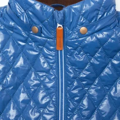 Kids' Shiny Mountain Blue Quilted Puffer Jacket