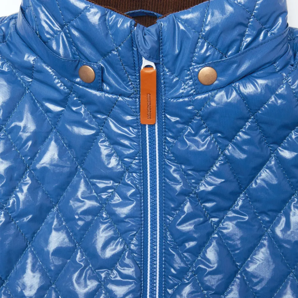 Kids' Shiny Mountain Blue Quilted Puffer Jacket