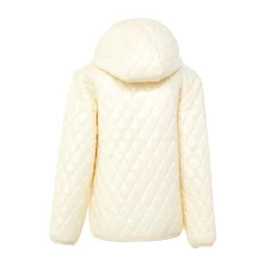 Kids' Shiny Winter White Quilted Puffer Jacket