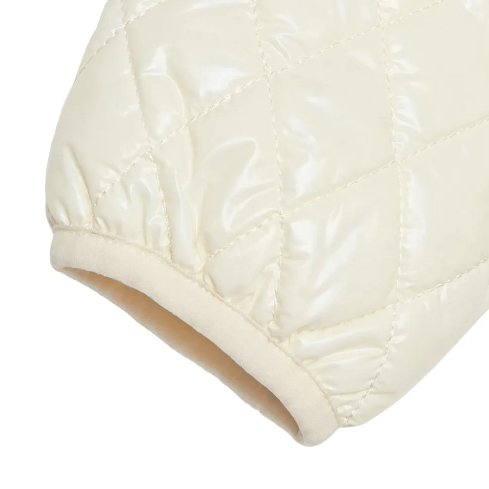 Kids' Shiny Winter White Quilted Puffer Jacket
