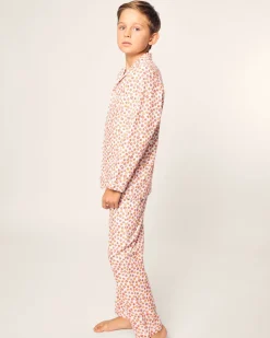 Kid's Twill Pajama Set in Pumpkin Patch