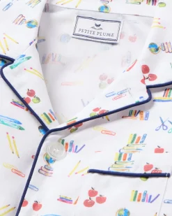 Kid's Twill Pajama Set in Literary Lessons