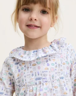 Kid's Twill Scarlett Nightgown in Baking Spirits Bright