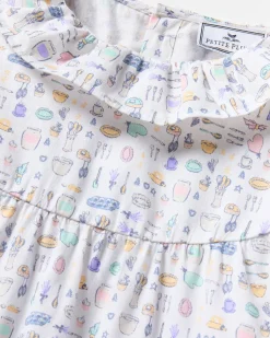 Kid's Twill Scarlett Nightgown in Baking Spirits Bright
