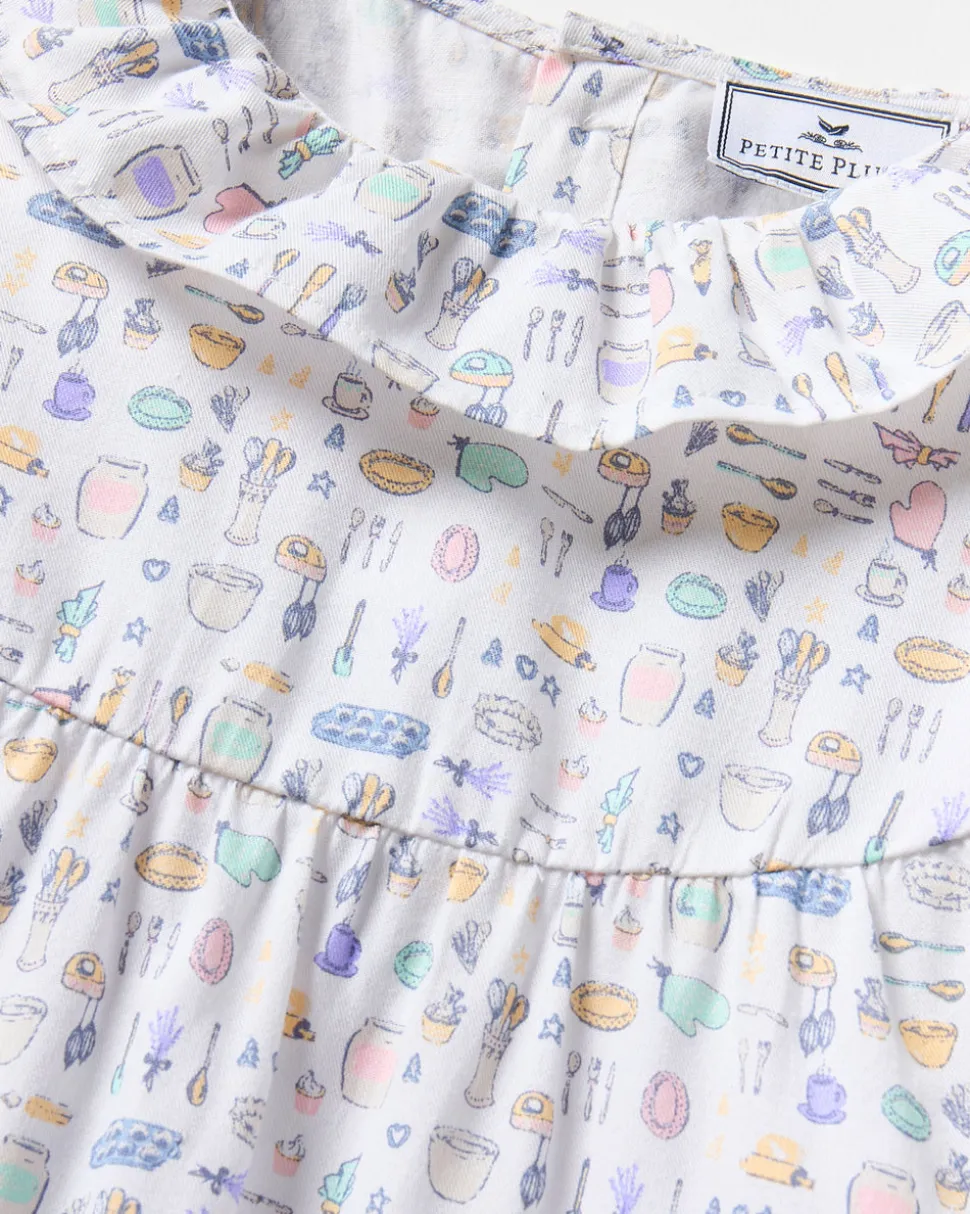 Kid's Twill Scarlett Nightgown in Baking Spirits Bright