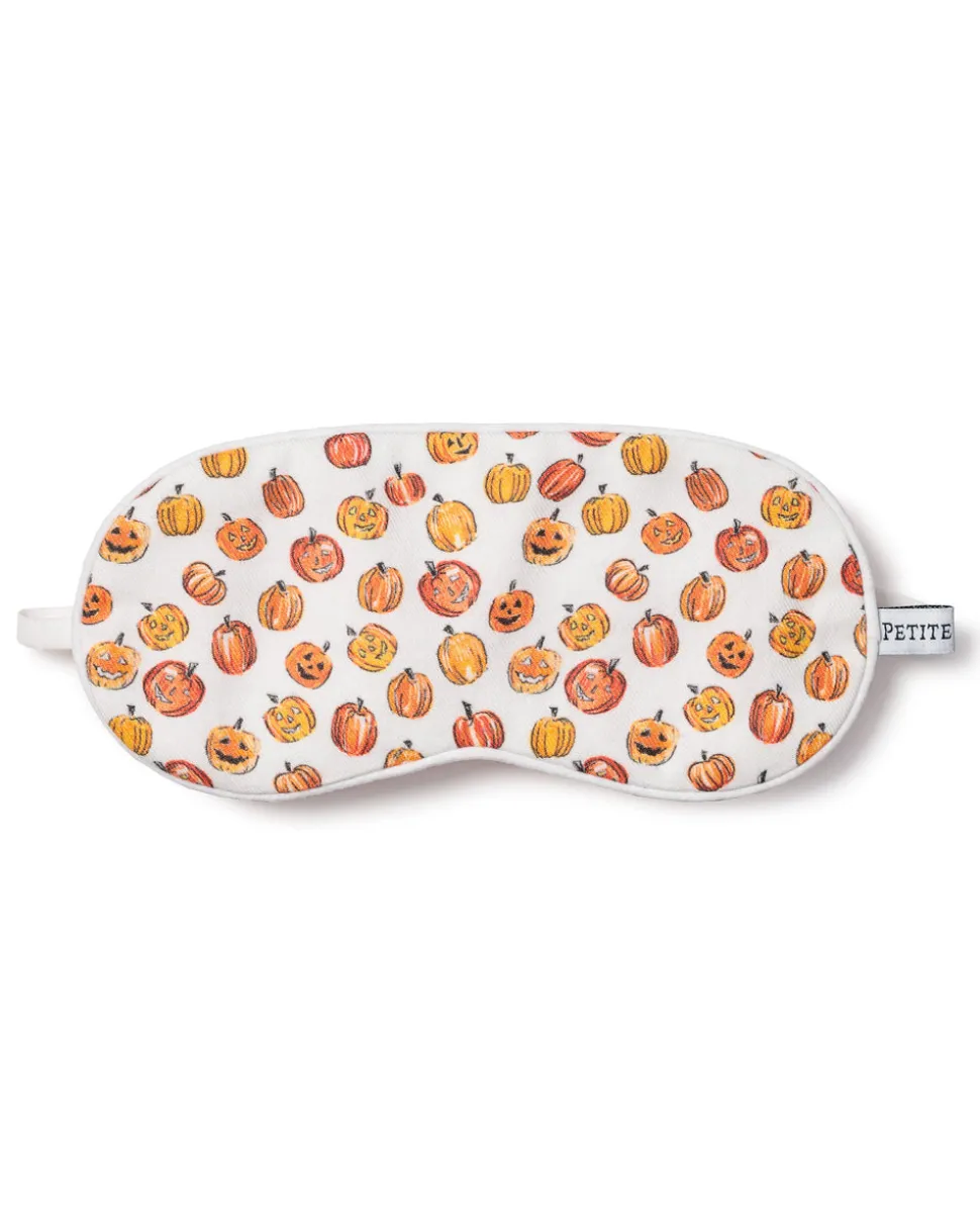 Kid’s Twill Sleep Mask in Pumpkin Patch