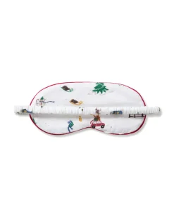 Kid's Twill Sleep Mask in Holiday Town