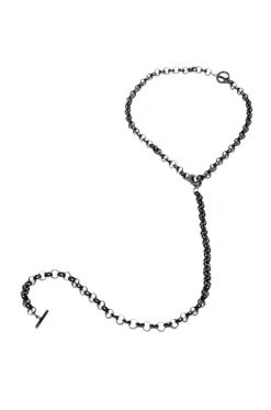 Kiki Collar + Lead Set in Gunmetal