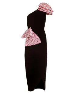 Kiki Dress in Noir & Rose Quartz Multi