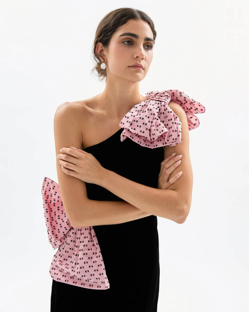 Kiki Dress in Noir & Rose Quartz Multi