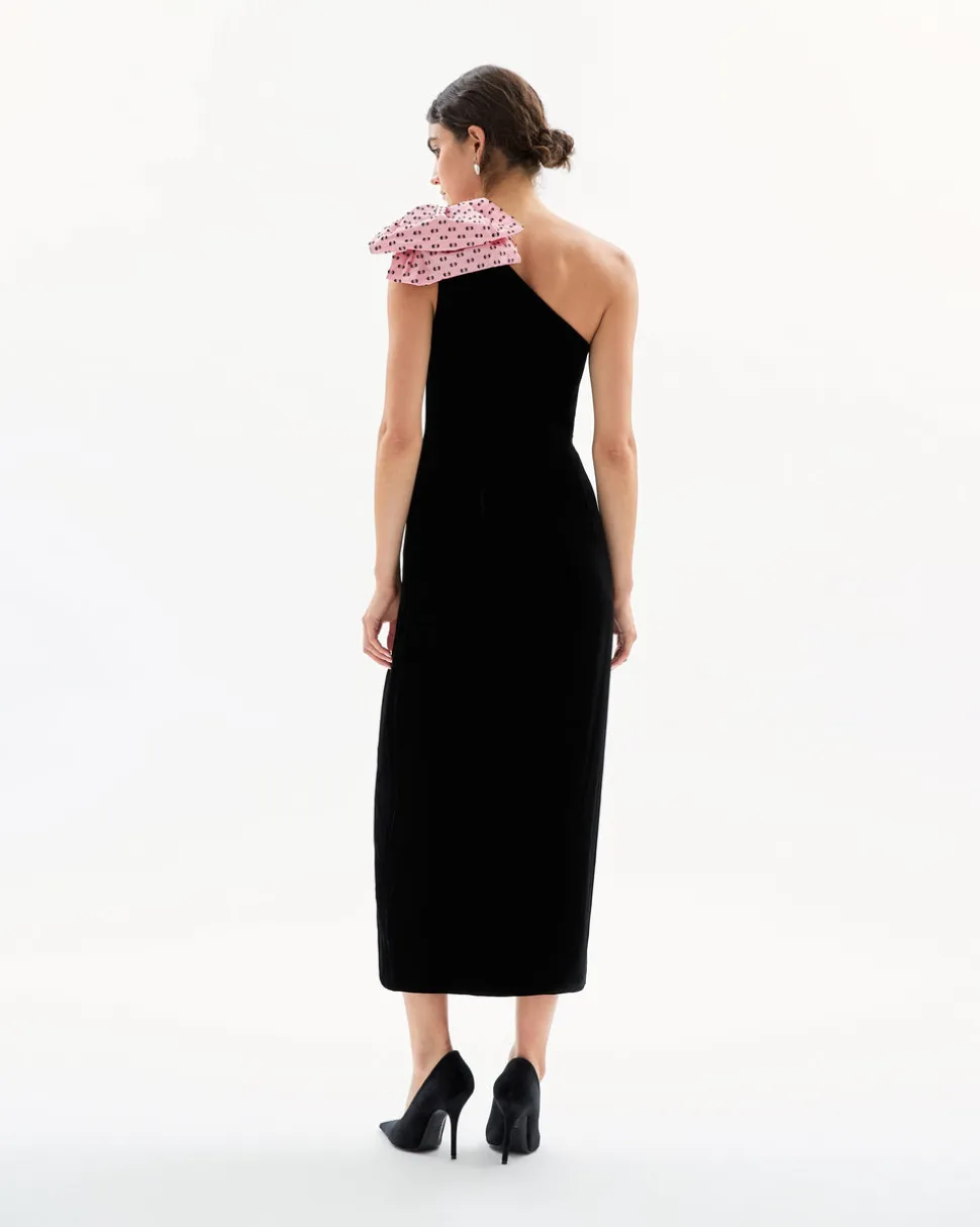 Kiki Dress in Noir & Rose Quartz Multi