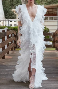 Kiki Tulle Ruffled Gown